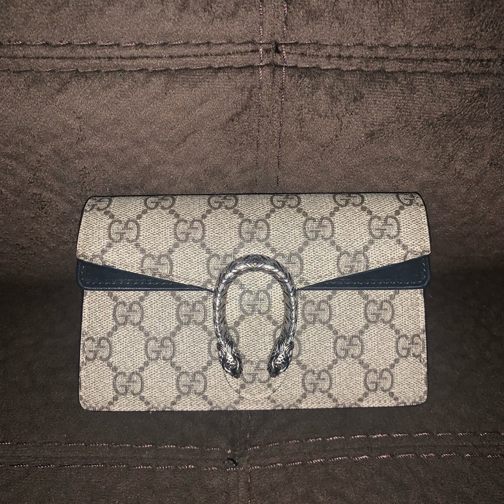 SOLD Gucci Super Mini Dionysus Monogram & Black Velvet